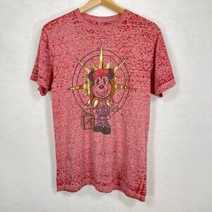 Disney Parks Retro California Or Bust Mickey Burnout Compass Short Sleeve Tee M